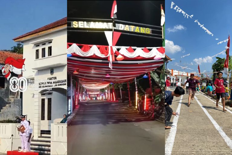 Luar Biasa, Sang Saka Merah Putih Membentang Sepanjang Jalan Desa Widarasari1