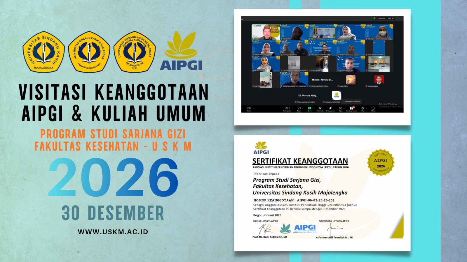 Gelar Kuliah Umum Pangan Lokal, Prodi Sarjana Gizi Universitas Sindang Kasih Majalengka Resmi Gabung AIPGI