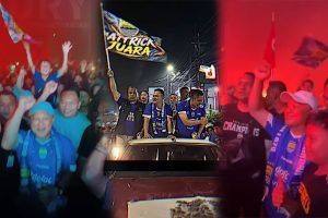 Tembus Guyuran Hujan Bobotoh Sambut Kemenangan Persib Bersama Bupati Kuningan2