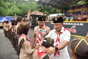 Sebanyak 1.279 Peserta Ikuti Gebyar Pramuka Kabupaten Kuningan 2026 di Obyek Wisata Sidomba