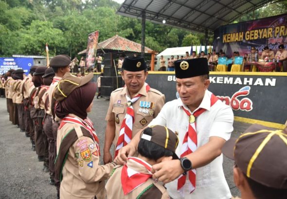 Sebanyak 1.279 Peserta Ikuti Gebyar Pramuka Kabupaten Kuningan 2026 di Obyek Wisata Sidomba