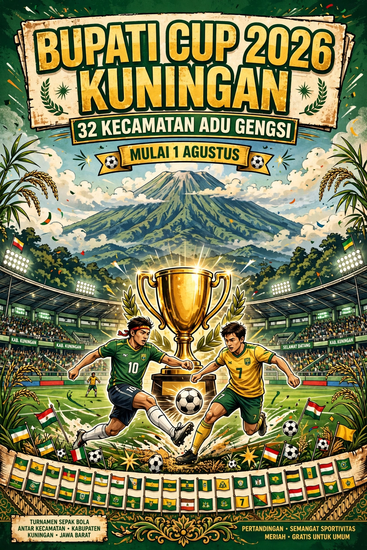 Bupati Cup 2026 Kuningan Siap Bergulir, 32 Kecamatan Adu Gengsi Mulai 1 Agustus