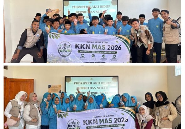 Bekali Generasi Muda Hidup Sehat, KKN MAs Kelompok 66 Edukasi PHBS dan DAGUSIBU di MTs Malang