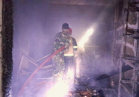 Kebakaran Hanguskan Toko Fotocopy dan Rumah di Pancalang Kuningan