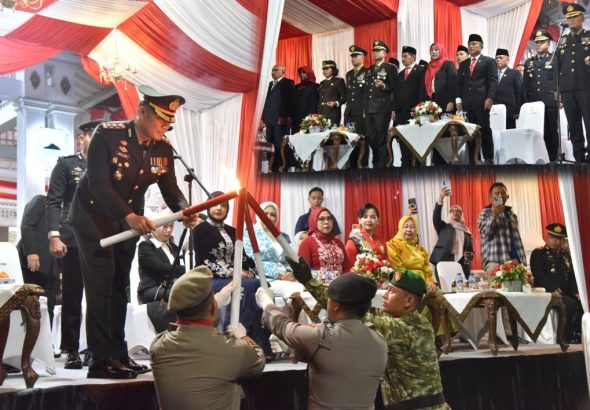 Malam Jelang HUT ke-81 RI, Kuningan Gelar Upacara Taptu dan Pawai Obor