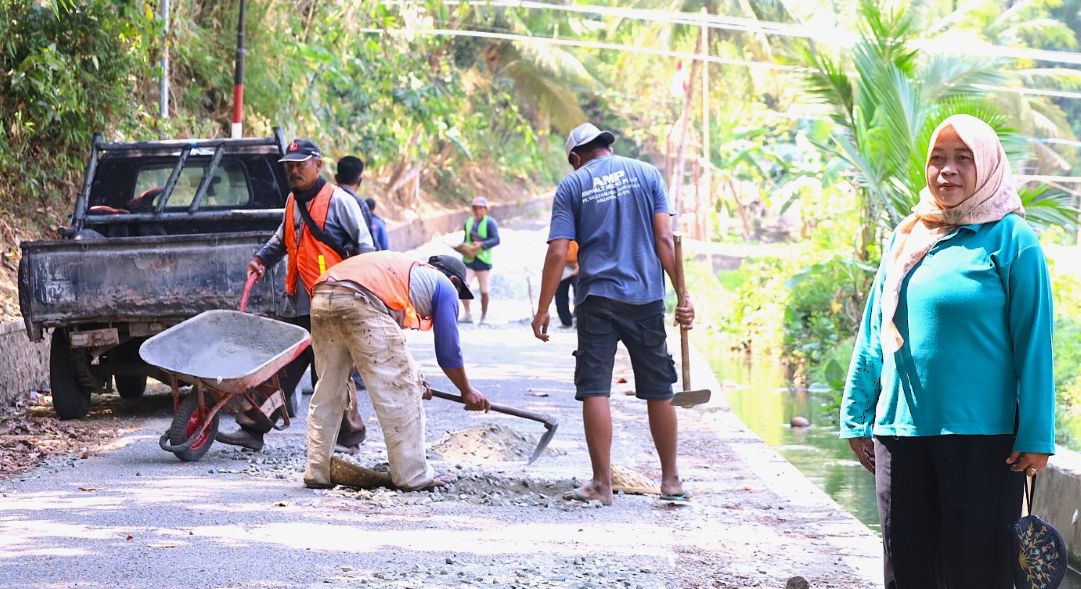 Rehabilitasi Jalan Hotmix 395 Meter di Desa Gewok Disambut Gembira Warga, Hubungkan Tiga Desa di Kuningan